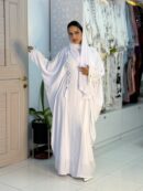 Abaya Noor - Elegant Two-Piece Set with Intricate Embroidery and Tassel Accents