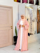 Abaya Sarah – Blush Pink Three-Piece Casual Set