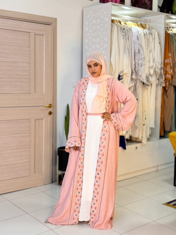 Abaya Sarah – Blush Pink Three-Piece Casual Set