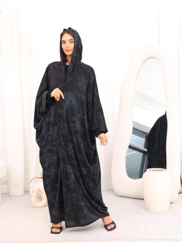 Abaya Tasneem Black & Navy - Image 2
